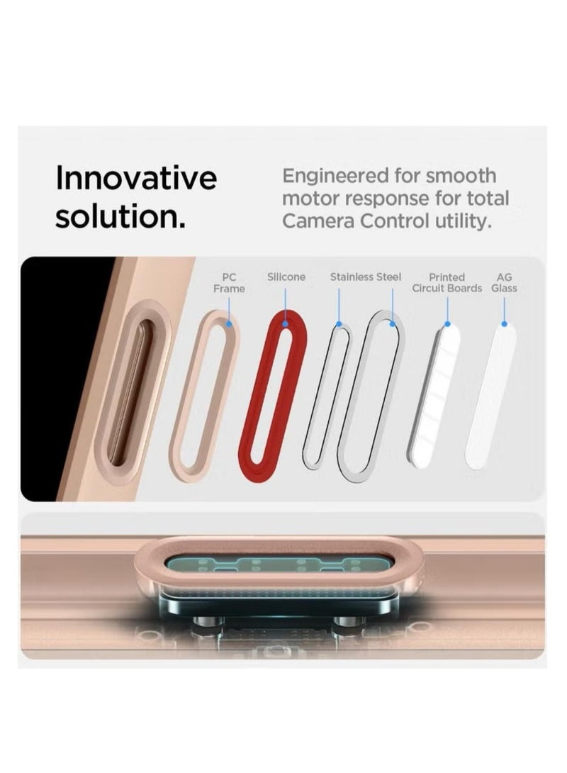 Spigen Ultra Hybrid MagFit T for iPhone 16 PRO Case Cover [Camera Control Button Cover] with MagSafe (2024) - Frost Rose Titanium - Image 5