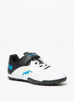 Kappa Boys' Logo Detail Sports Shoes with Hook and Loop Closure  - Image 1