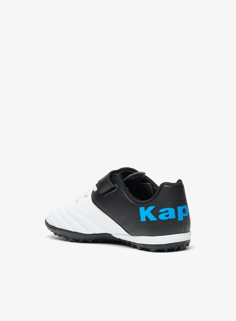 Kappa Boys' Logo Detail Sports Shoes with Hook and Loop Closure - Image 2