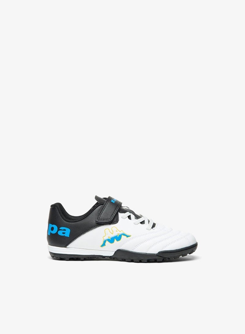 Kappa Boys' Logo Detail Sports Shoes with Hook and Loop Closure - Image 3