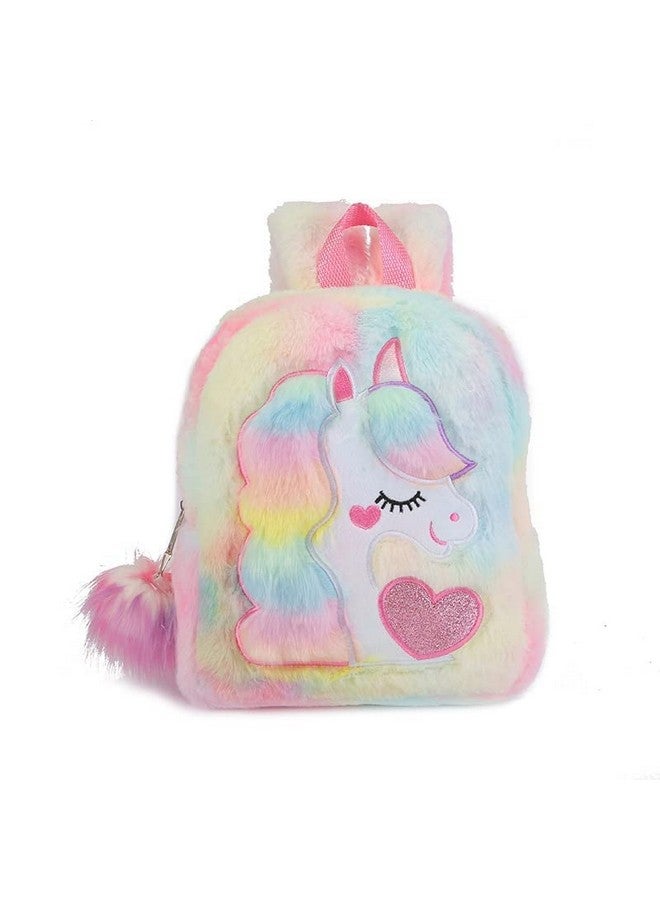 Tickles Tickles Cute Unicorn Soft Plush Bag For Kids School Backpack Birthday Gift School Picnic Vacation (Color: Multicolor; Size: 35 Cm)  - Image 1