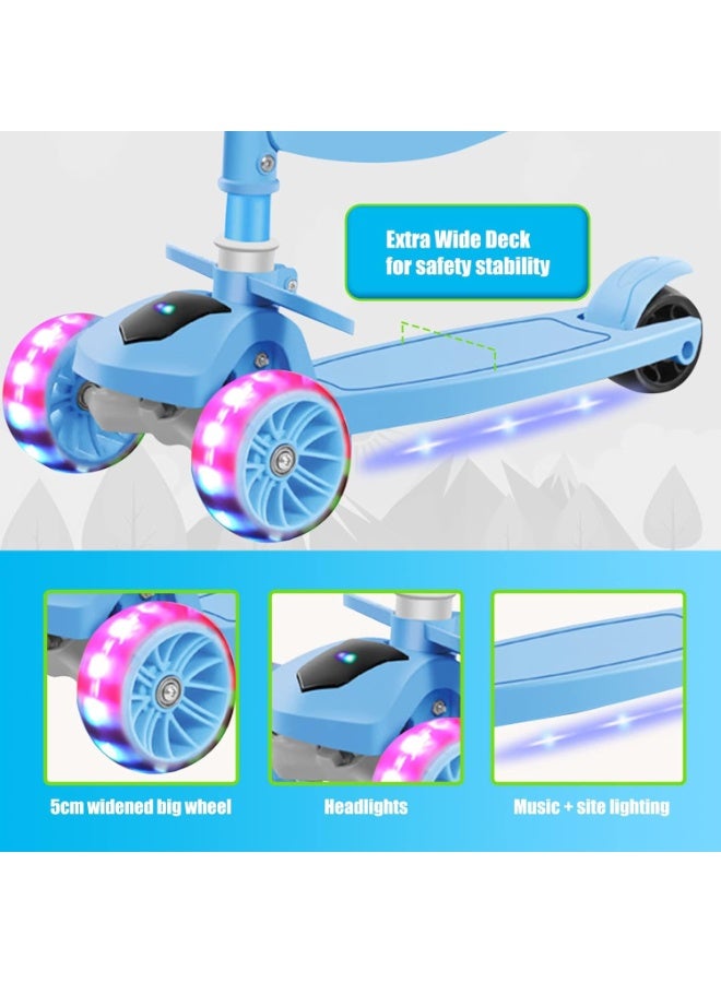 موثوقية التنبؤ دراجات بخارية 2 في 1 للأطفال، سكوتر للأطفال، سكوتر للأطفال، سكوتر للأطفال مزود بمقعد قابل للطي، سكوتر بثلاث عجلات وارتفاع قابل للتعديل - Image 5