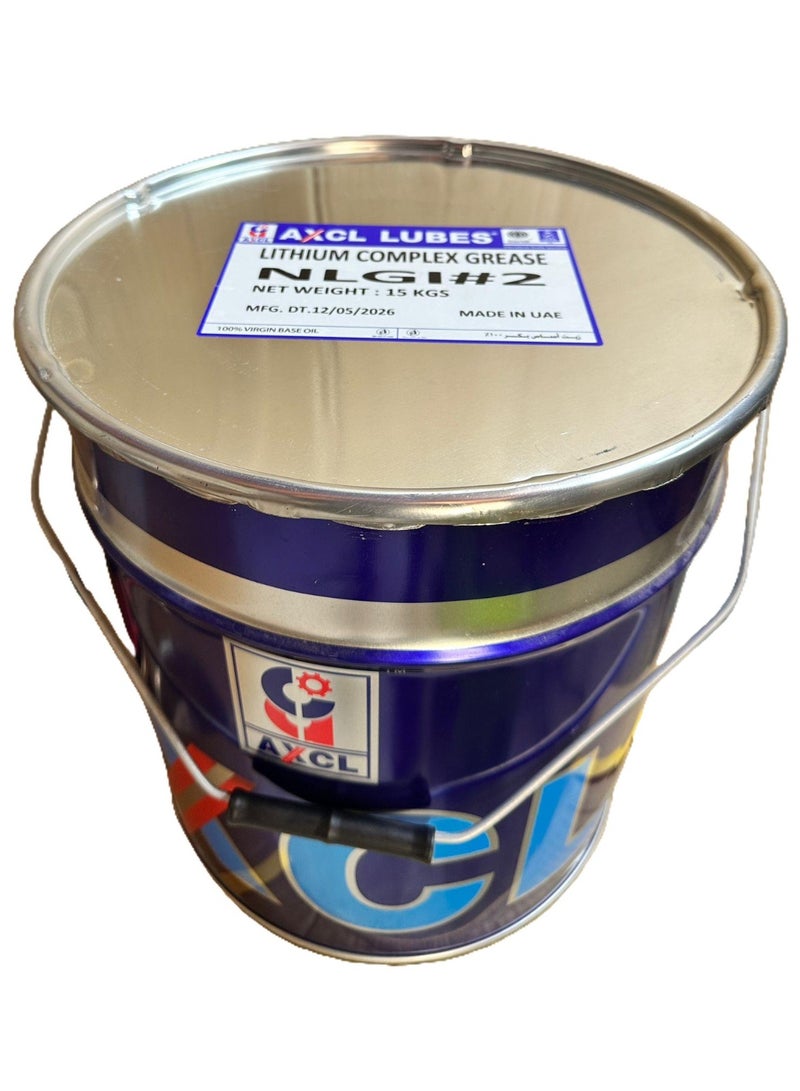 AXCL Lithium Complex Blue Grease NLGI#2 15Kgs - Image 1