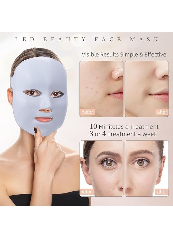 Led Face MASK (model FM-01), 7 Color LED Face MASK Light Therapy, Facial skin Care mask for both beauty salons and home use  - Image 2