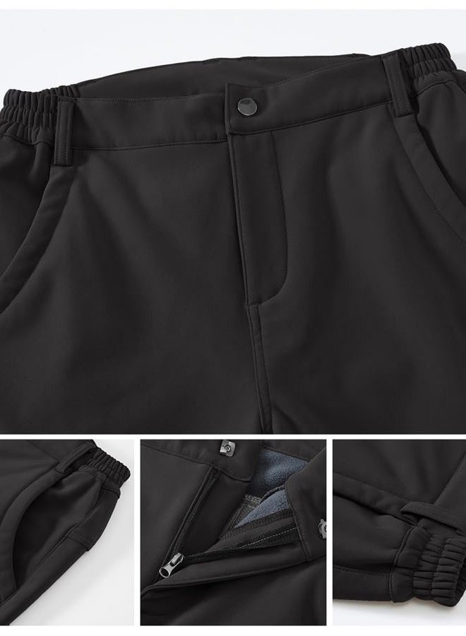 Gopune Women's Waterproof Windproof Outdoor Hiking Snow Ski Insulated Pants Medium Black - Image 4