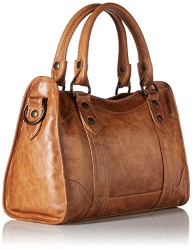 Frye Women's Melissa Zip Satchel Leather Handbag with Adjustable Shoulder Strap & Top Handle - Image 2
