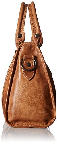 Frye Women's Melissa Zip Satchel Leather Handbag with Adjustable Shoulder Strap & Top Handle - Image 3