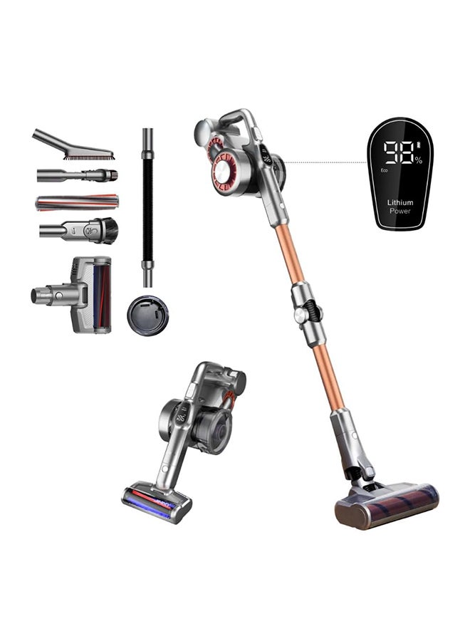 Jimmy Cordless Vacuum Cleaner, Muliti-surface Flexible HEPA Stick Vacuum, Removable Battery, 600W, 25Kpa, 80 Min Runtime, Motorised Tool, Stretch Hose, Charging Station 600 ml 600 W ‎H9 Pro Graphite/Gold - Image 1