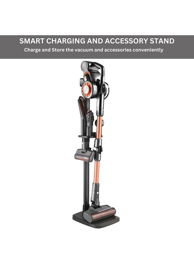Jimmy Cordless Vacuum Cleaner, Muliti-surface Flexible HEPA Stick Vacuum, Removable Battery, 600W, 25Kpa, 80 Min Runtime, Motorised Tool, Stretch Hose, Charging Station 600 ml 600 W ‎H9 Pro Graphite/Gold - Image 2