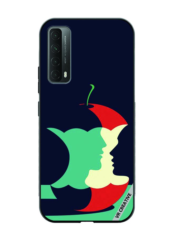 VR CREATIVE Protective Case Cover For Huawei Y7a Eaten Apple Design Multicolour - Image 1