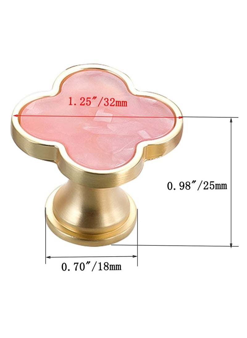 Oasisgalore 6-Pack Pink Clover Knobs Pull Handles for Dressers, Cabinets, Drawers, and Furniture  - Image 2