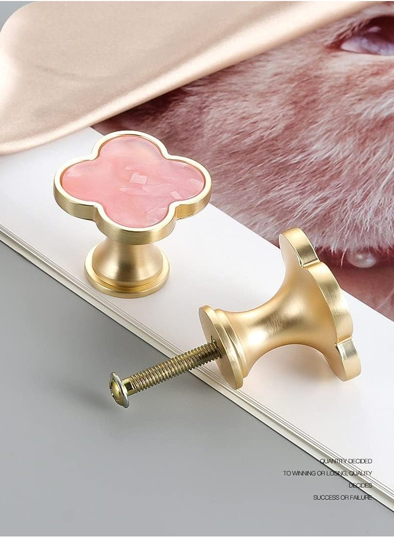 Oasisgalore 6-Pack Pink Clover Knobs Pull Handles for Dressers, Cabinets, Drawers, and Furniture  - Image 3