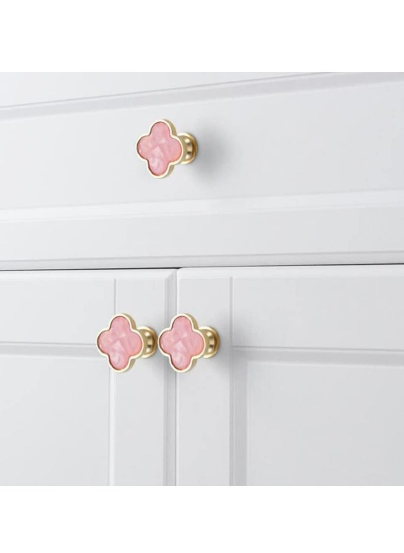 Oasisgalore 6-Pack Pink Clover Knobs Pull Handles for Dressers, Cabinets, Drawers, and Furniture  - Image 4