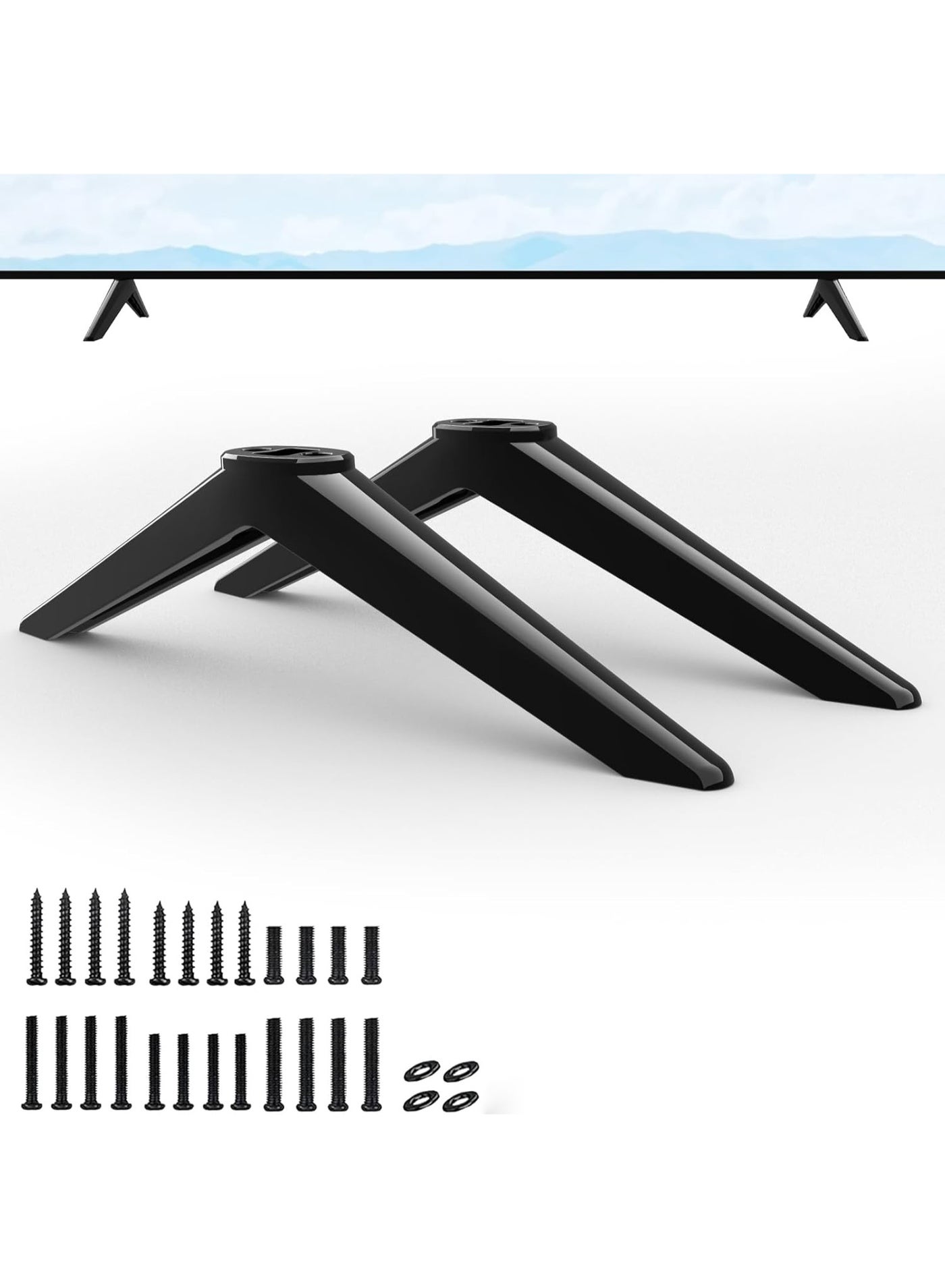 TV Base Stand for Sanyo TV Legs, for Sanyo TV Base Stand FW50D36F FW40D36F B FW40D48F 40MV336XF7 40PFL4901/F7 FW50D25F 50MV336X-F7 50PFL5601F7 FW55R70F 55MV379R/F7 with Screws, Black