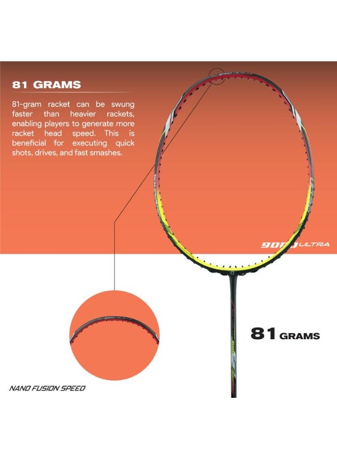 Apacs apacs Nano Fusion Speed 9000 Ultra Yellow Unstrung Badminton Racquet  (Pack of: 1, 81 g)  - Image 3
