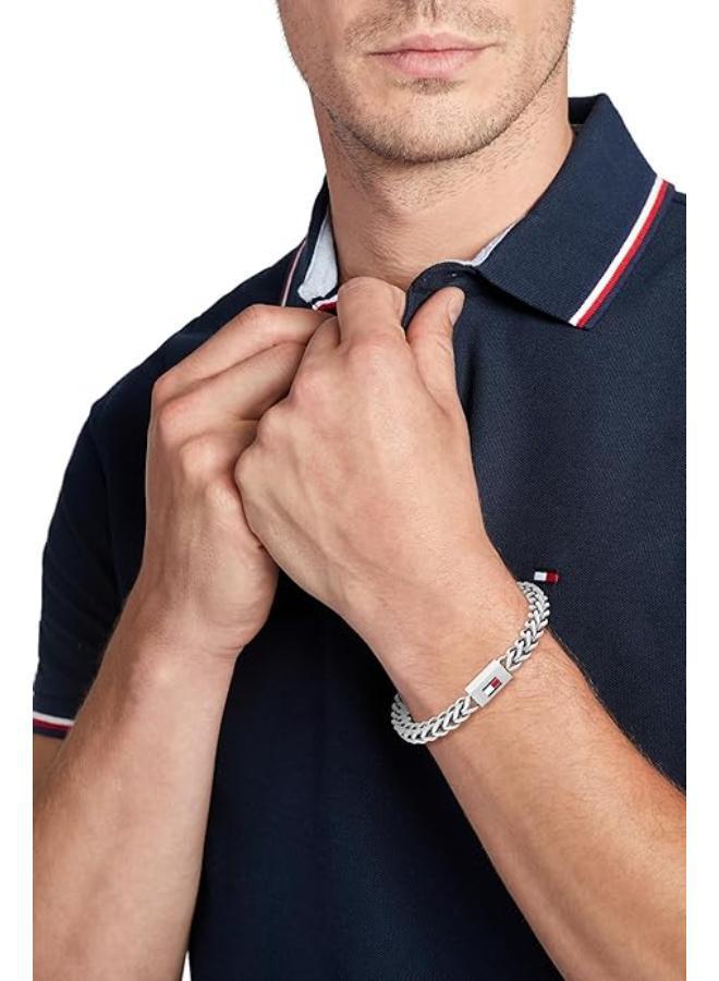 TOMMY HILFIGER Chain Bracelet in Stainless Steel with the Iconic Tommy Hilfiger Flag - Image 2