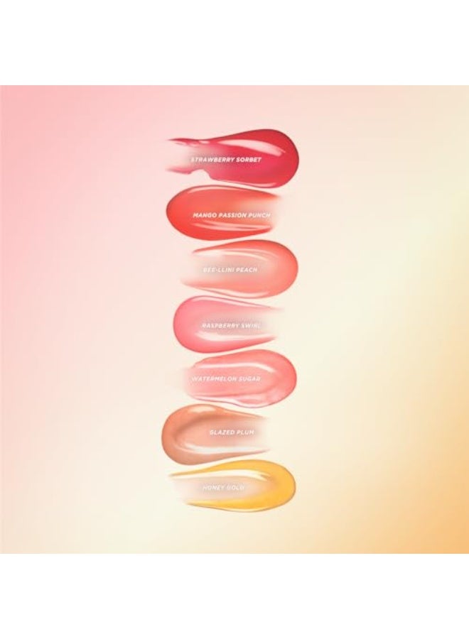 Gisou Honey Infused Hydrating Lip Oil, Nourishing Lip Moisturizer for Dry Lips (Bee-llini Peach)-8ml - Image 5