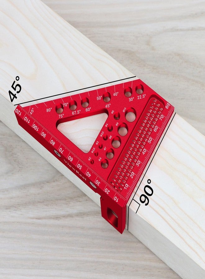 ViewReal Metric Versatile Carpenter Square Scribing Ruler, 3D Multi-Angle Measuring Tool with Angle Pin Aluminum Alloy 22.5-90 Degree, CM Scale for Woodworking, Engineering, Construction - Image 5