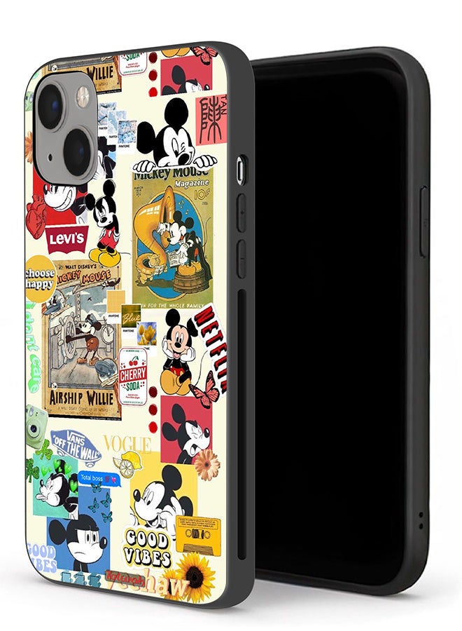 Tolwak Apple iPhone 13 Protective Case Chose Happy And Stickers - Image 1