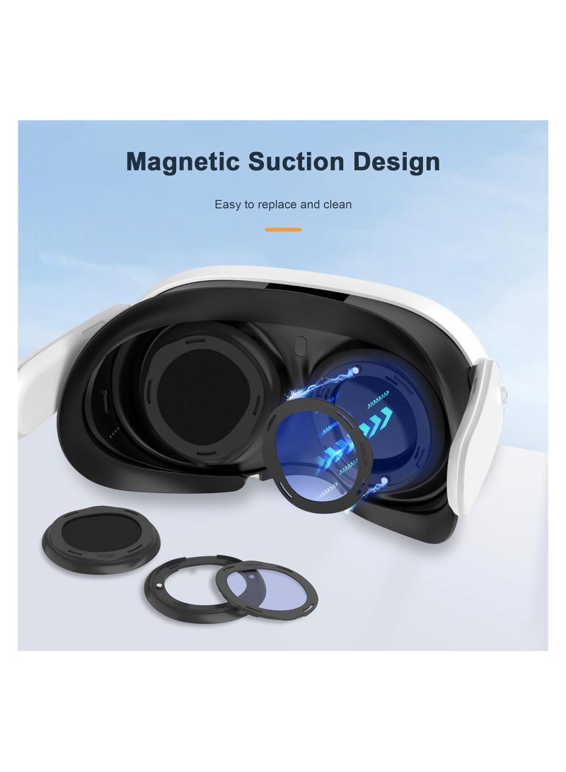 Lens Protector Cover Kit for Meta Quest 3, Protector Accessories Compatible with Oculus Quest 3, Glasses Spacer Anti-Scratch Ring with Blue Light Blocking Glasses for Meta Quest 3 - Image 3