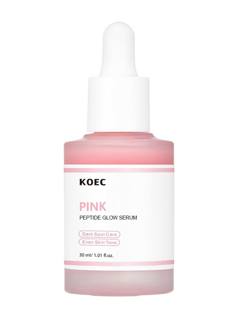 ك أو إي سي سيروم الببتيد الوردي، سيروم الببتيد الوردي المتوهج، النياسيناميد، مرطب ومرطب ومشد، لون بشرة غير موحد، العناية بالبقع الداكنة، 30 مل - Image 1