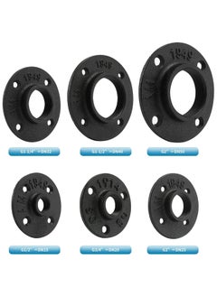 KASTWAVE Black Floor with Threaded Hole, Malleable Iron Pipe for Industrial Vintage Style, DIY Project, Shelving Decoration, Furniture, 4PCS (1 Inch)  - Image 5