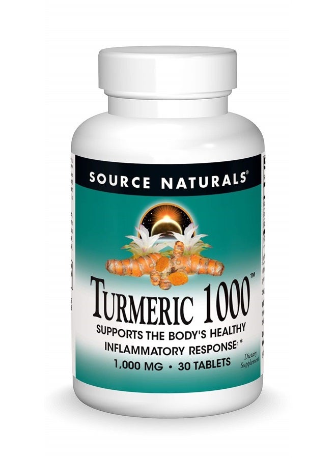 Source Naturals Turmeric 1000, Supports The Body's Healthy Inflammatory Response*, 1,000mg - 30 Tablets - Image 1