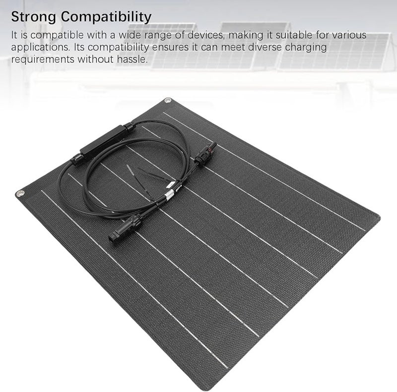 Asixxsix 30W Flexible Monocrystalline Solar Panel Charger for 12V Car Boat RV Battery - Image 4