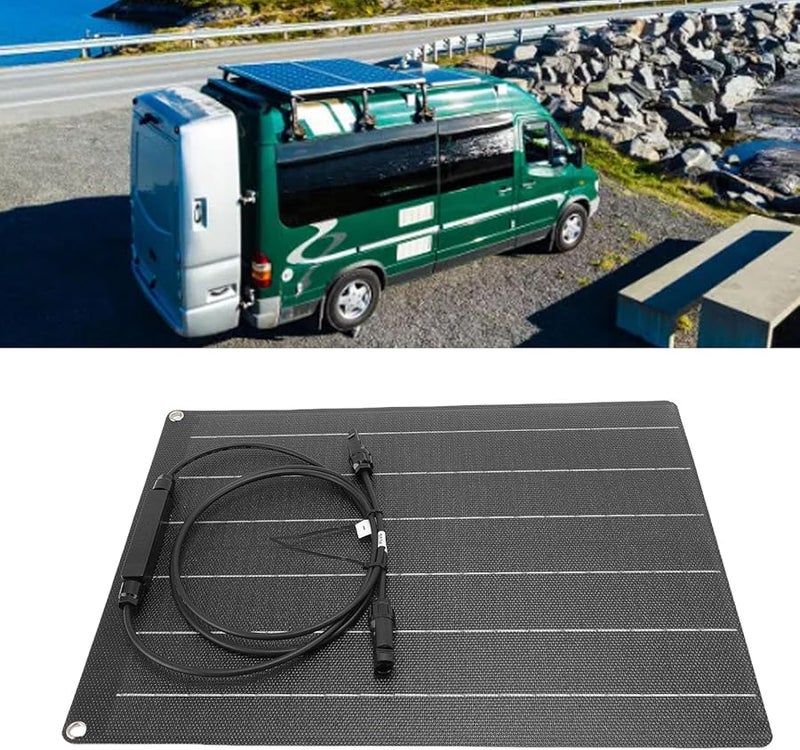 Asixxsix 30W Flexible Monocrystalline Solar Panel Charger for 12V Car Boat RV Battery - Image 5