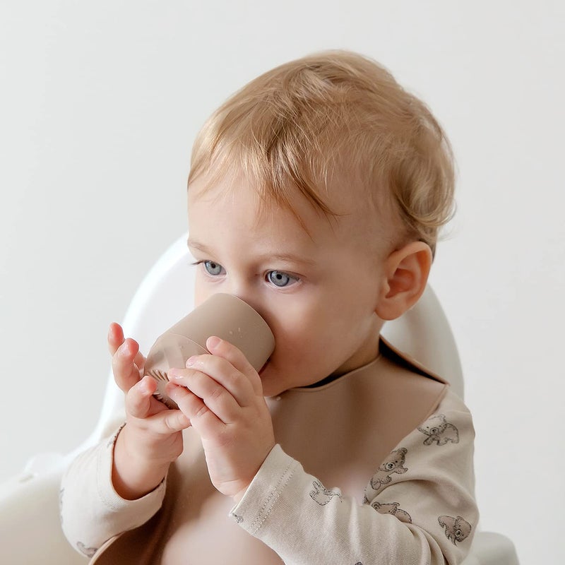 SAMiGO Silicone Baby Cups for 6-12 Months, Tiny Open Cups for Training and Water Drinking, Baby Led Weaning Supplies, 2 OZ - Image 4