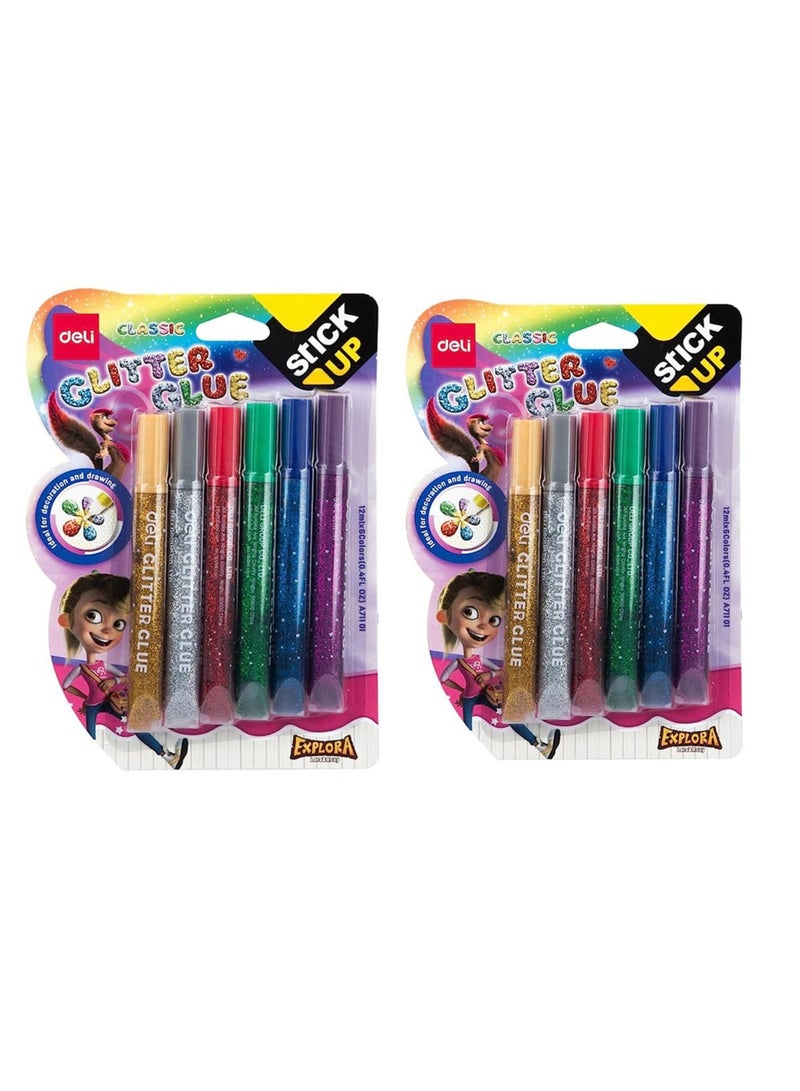 ديلي مجموعة غراء لامعة مكونة من 12 قطعة، متعددة الألوان - Image 1