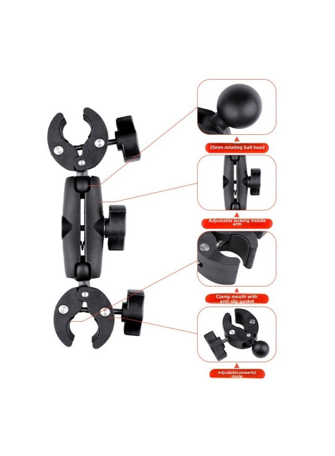 Suitable For Insta3603 Sports Camera Motorcycle Riding Bracket X4/x3 Invisible Selfie Stick Strong Clamp Frame-Color:Double Head Clamp Double Head Clamp 1.1 M Selfie Stick - Image 4