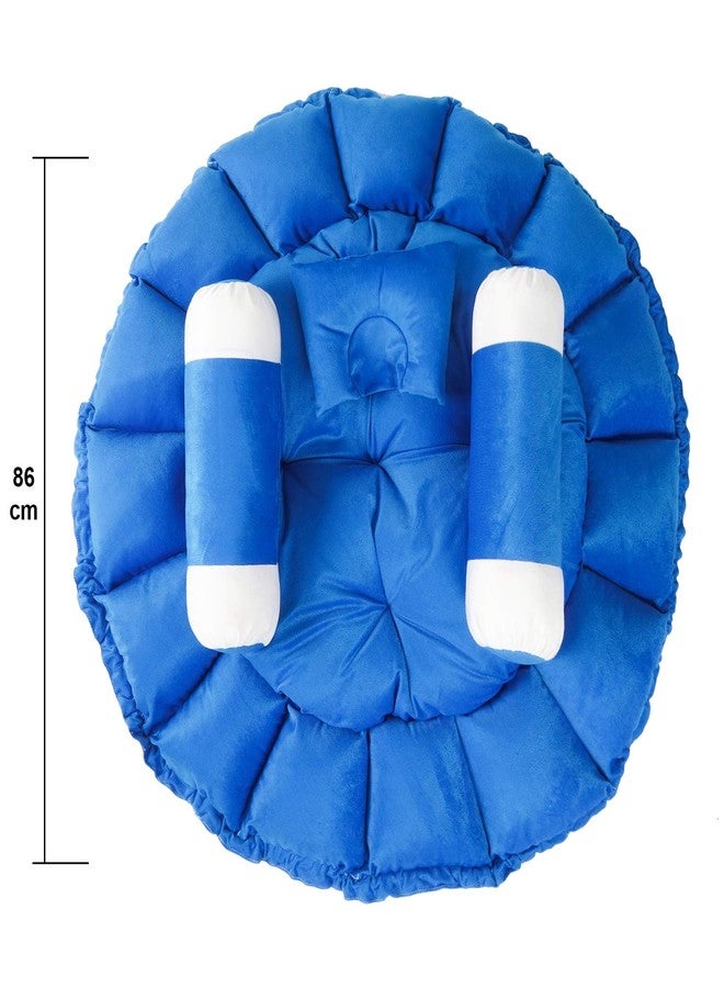 KooKyKooby Extra Soft Baby Bedding with Pillows Round 0-3 Months 86 cms (Blue01) - Image 5