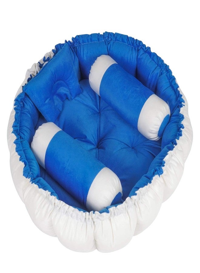 KooKyKooby Extra Soft Baby Bedding with Pillows Round 0-3 Months 86 cms (Blue01) - Image 4