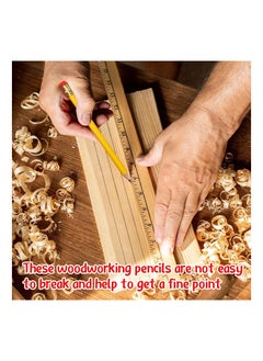 Y&D 50 Pcs Jumbo Round Pencil Wooden HB with Black Core for Carpenters Construction Workers Woodworkers Framers Beginners Students Teachers DIY Project  - Image 3