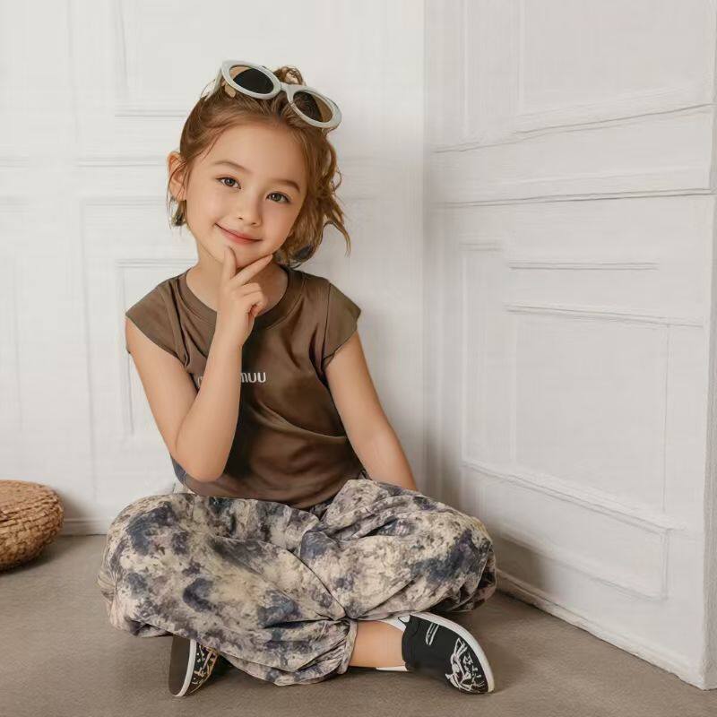 Girls' 2026 Summer Chinese Style Set, Lightweight, Short Sleeve, Two-Piece - Image 4
