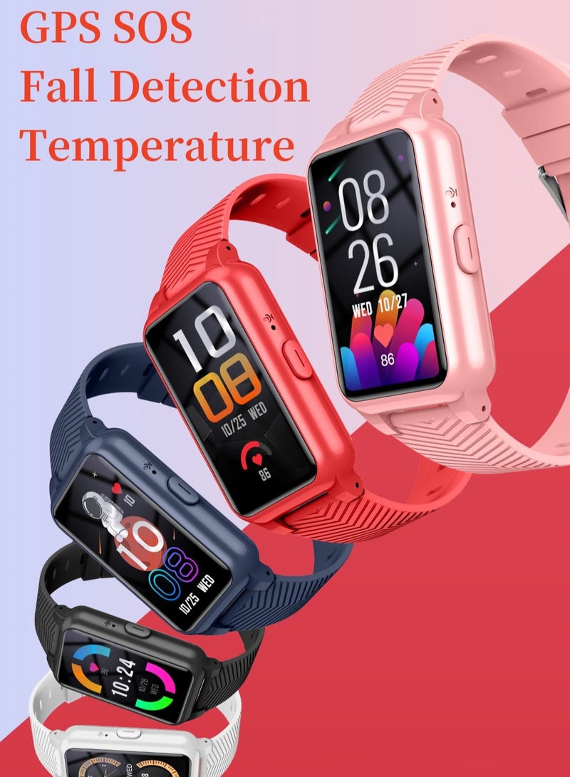 Kids Smart Watch for Children Elderly Watch for Senior Fall Detection GPS Positioning Sim Card SOS Phone Call Body Temperature Footprint Tracking Waterproof Heart Rate Blood Oxygen Pressure S10 - Image 1