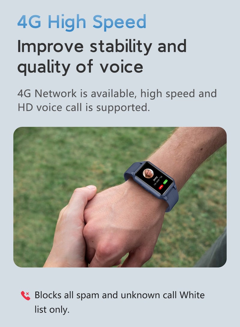 Kids Smart Watch for Children Elderly Watch for Senior Fall Detection GPS Positioning Sim Card SOS Phone Call Body Temperature Footprint Tracking Waterproof Heart Rate Blood Oxygen Pressure S10 - Image 3