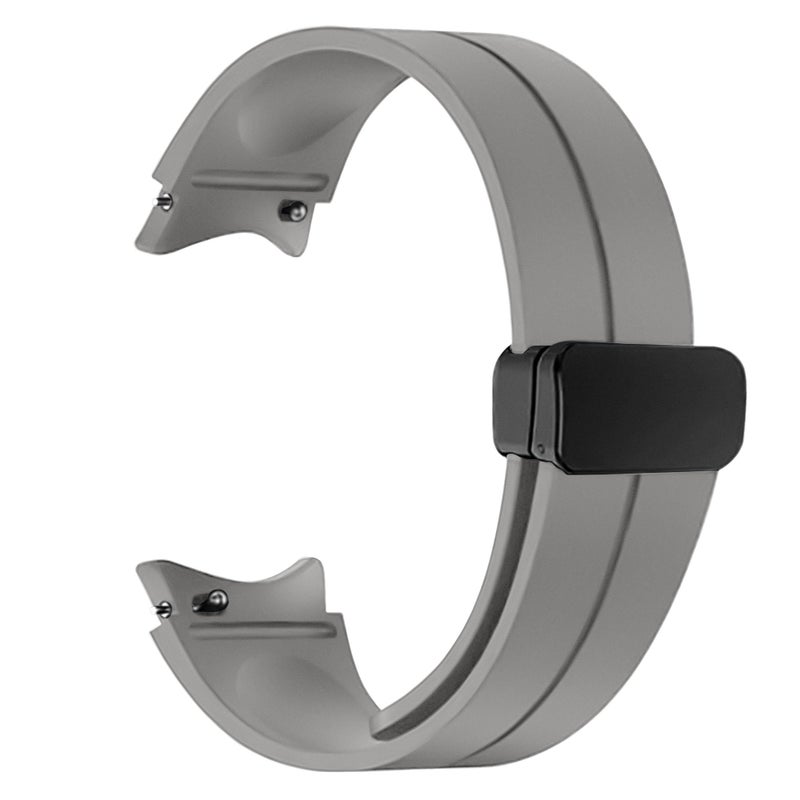 Like Star 20MM Adjustable Soft Silicone Strap with Folding Magnetic Lock Compatible with Samsung Galaxy Watch 4/5/6/Pro Classic Watch 4 46mm Silicone Strap (Only Strap) - Image 4