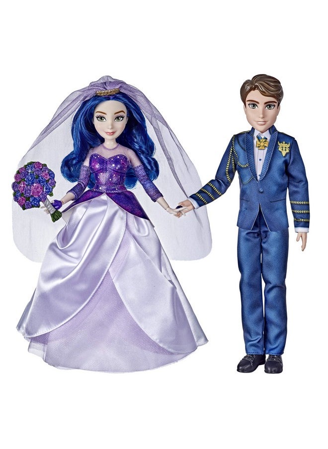 Disney Descendants - Mal And Ben Dolls Inspired By Disney The Royal Wedding A Descendants Story Toys Include Outfits Shoes And Fashion Accessories Blue - Image 1