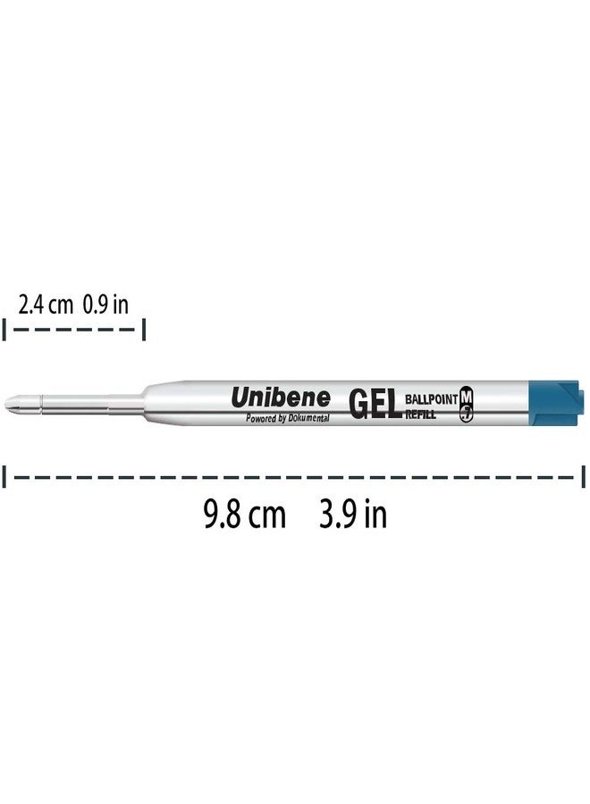 Unibene Parker Compatible Gel Ink Ballpoint Refills 12 Pack,0.7mm Medium Point- 6 Black&6 Blue, Smooth Writing Replaceable German Ink Tactical Pen Refills for Parker Ballpoint/UZI Pen - Image 5