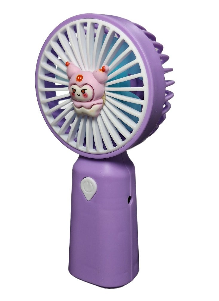 Mini handheld fan YL105B , cute design with bright colors, small size and easy to carry by hand or put in bag, equipped with USB rechargeable battery, on/off button one speeds , nice summer and birthday gift for kids and adults, high quality and easy to use