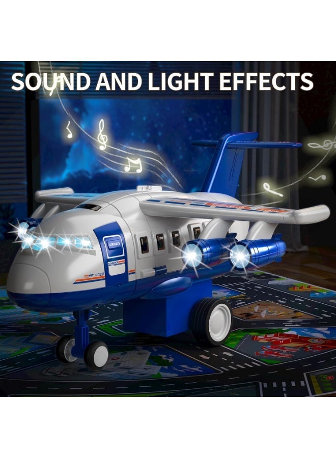 LBMT لعبة مضمار السباق والطائرة 2 في 1 مع 8 سيارات صغيرة، ألعاب ألعاب مركبات اللعب مع خريطة للأطفال بعمر 3+، لعبة تعليمية للأطفال الصغار، هدايا عيد ميلاد/حفلة للبنين والبنات 3+ - Image 5