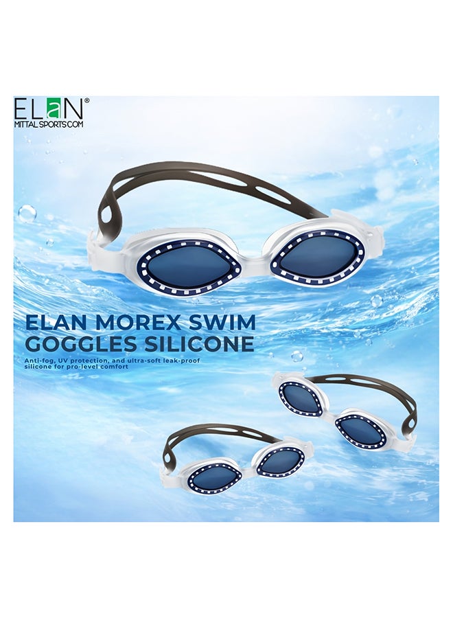 ELAN Morex Swim Goggles - Crystal Clear Transparent Lenses - Professional Anti-Fog & UV Protection Swimming Goggles - Soft Silicone Leak-Proof Seal for Indoor Pools & Low-Light Training - Image 2
