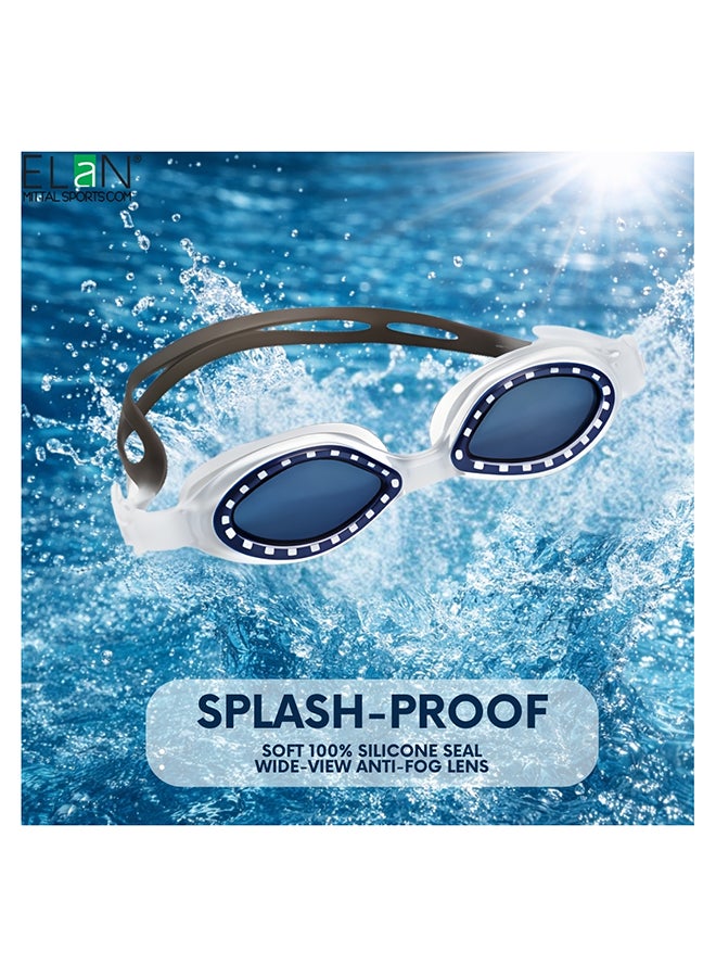 ELAN Morex Swim Goggles - Crystal Clear Transparent Lenses - Professional Anti-Fog & UV Protection Swimming Goggles - Soft Silicone Leak-Proof Seal for Indoor Pools & Low-Light Training - Image 3