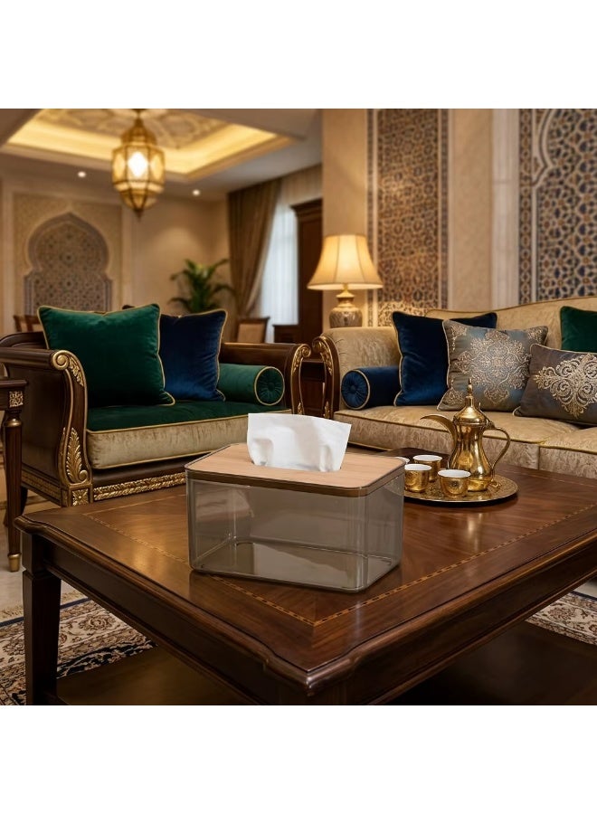 غطاء الخيزران مربع نسيج شفاف بسيط وإبداعي ، طاولة قهوة غرفة المعيشة المنزلية ، مربع نسيج غرفة الطعام. - Image 5