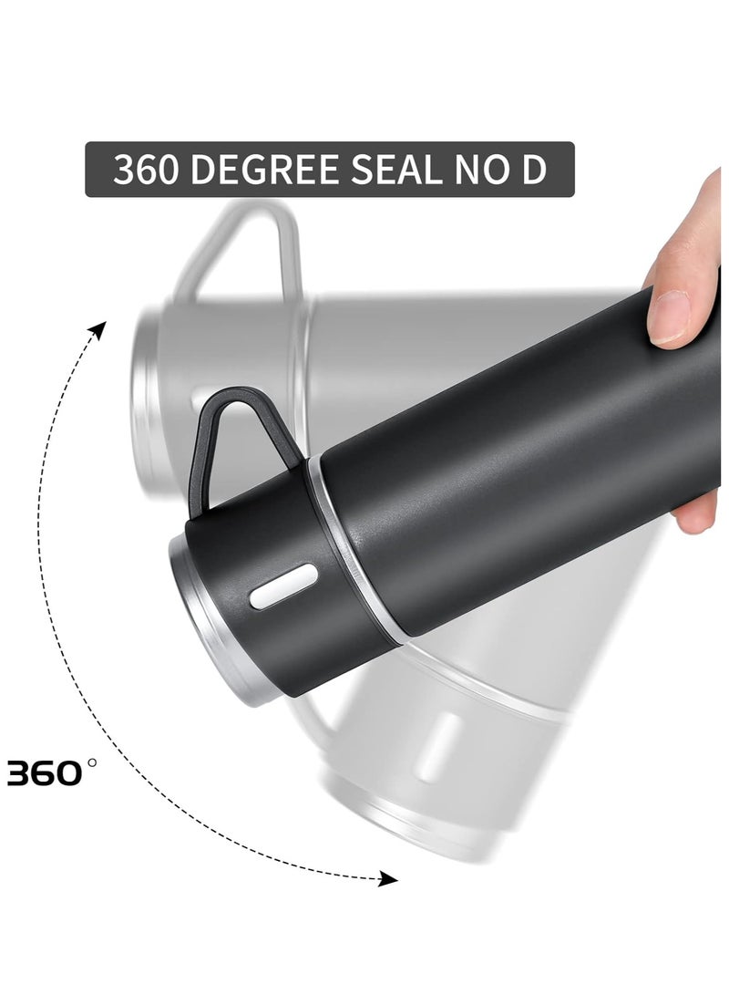 ELTRAZONE OZ Stainless Steel Thermo Bottle with 3 Cups, Insulated Coffee Water bottle for Hot and Cold Drinks, Vacuum Flask Set - Image 5
