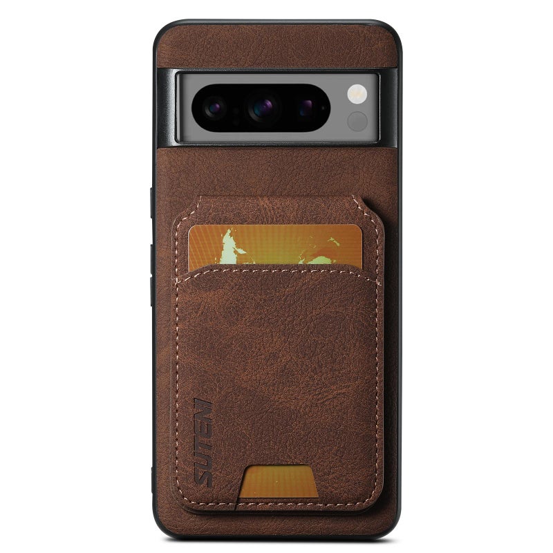 Suteni For Google Pixel 10 H02 Litchi Leather Card Wallet Stand Back Phone Case(Brown) - Image 1