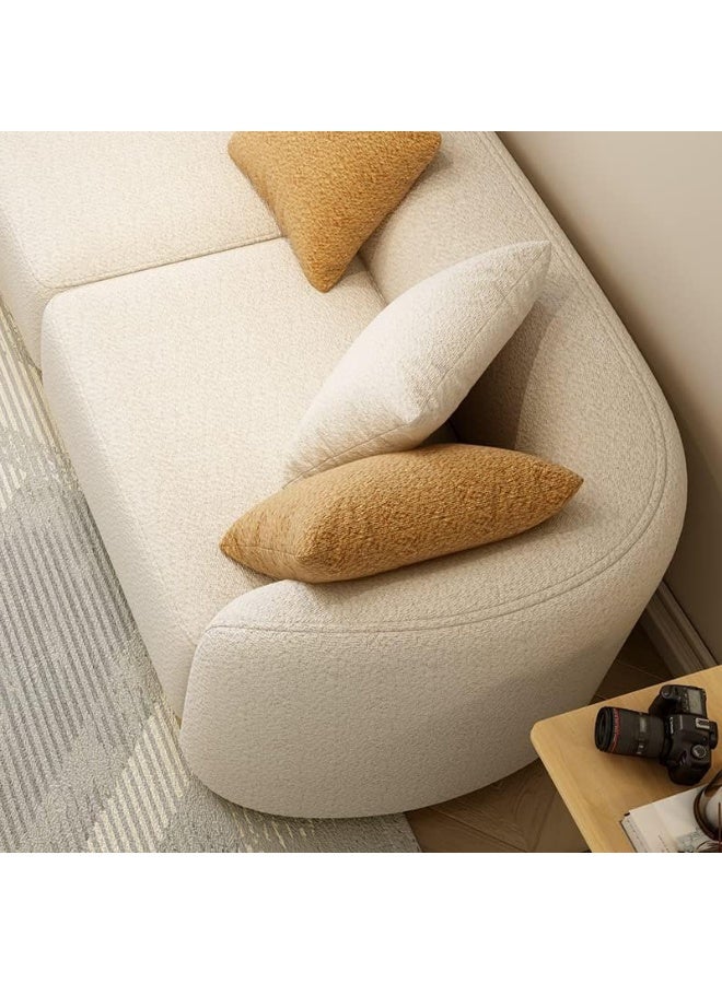 Ripple FURNITURE FLORA Homes Modern Curved Sectional Sofa Set with Accent Chair and Storage Coffee Tables - Image 3