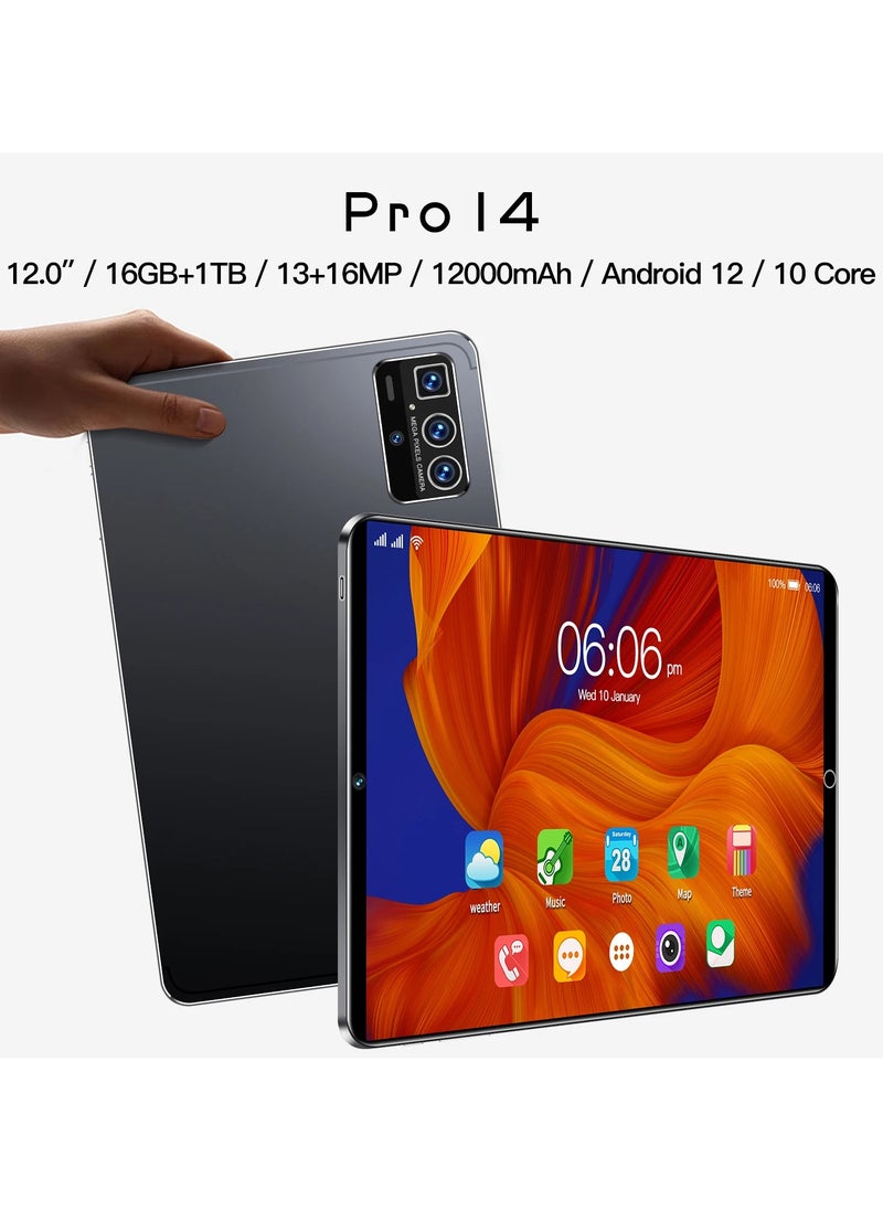 14 Pro 16GB+1TB Android Tablet 10.1 Inch Dual SIM Educational Call Support